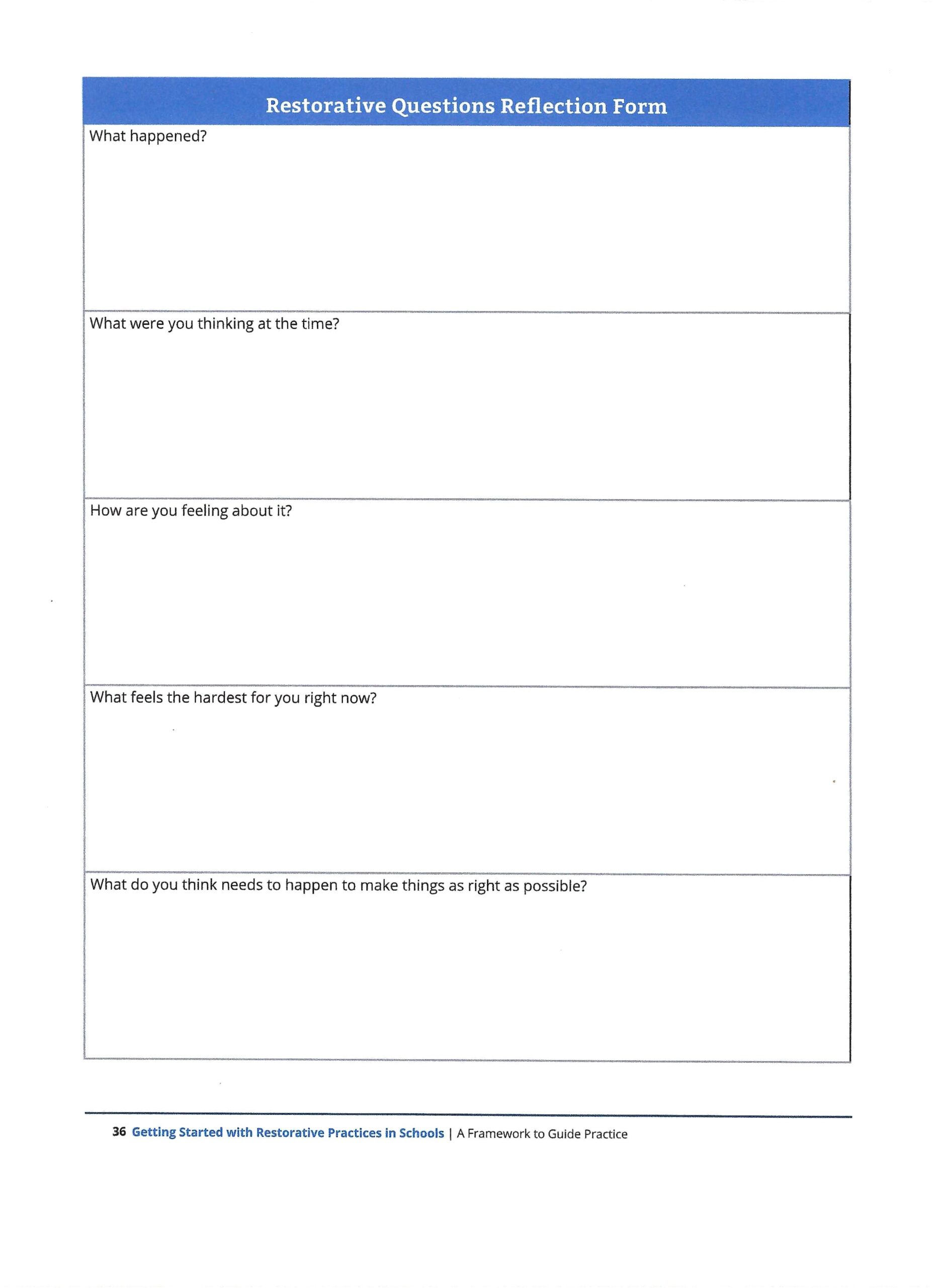Think Sheets Intermediate Grades Archives - Gateway to Restorative ...