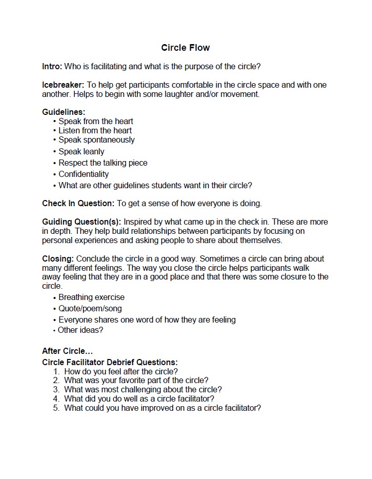 Circle Flow and Icebreaker Lists