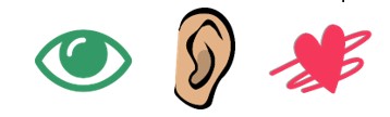 See hear and feel graphics Decorative images