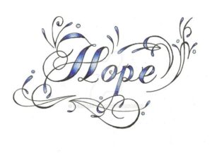 Hope tattoo graphic.