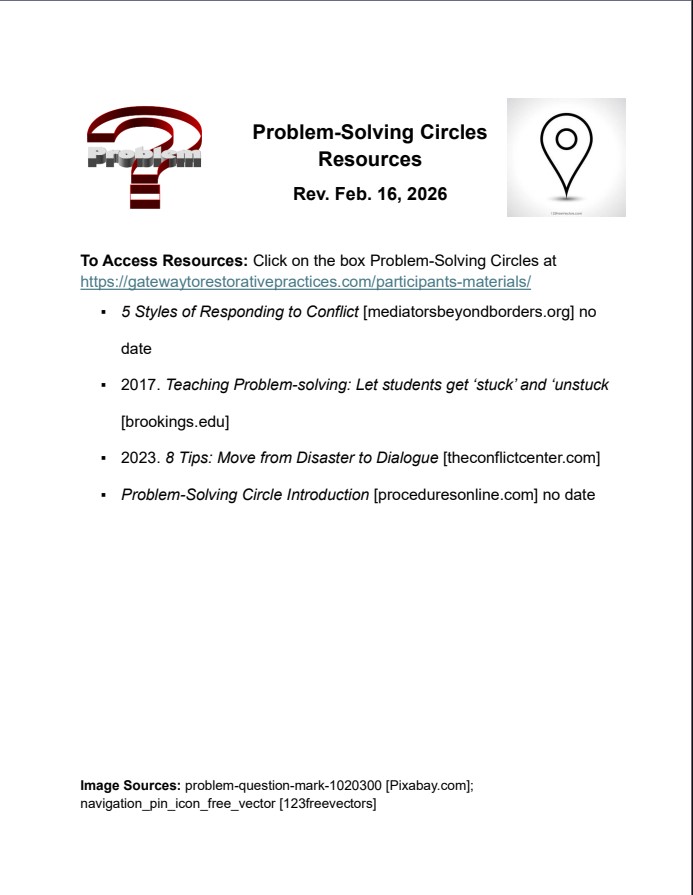 Problem Solving Circles